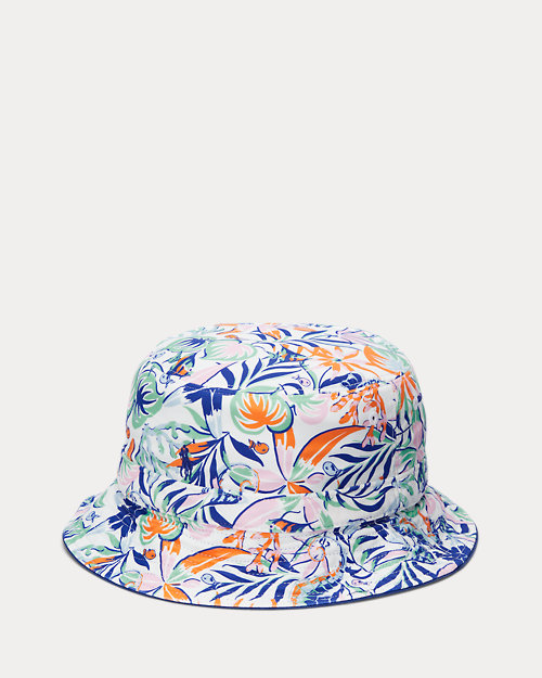 폴로 랄프로렌 Reversible Tropical-Print Bucket Hat