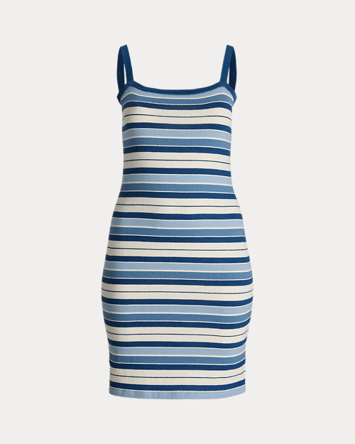 폴로 랄프로렌 Striped Cotton-Blend Tank Dress