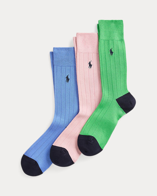 폴로 랄프로렌 Ribbed Trouser Sock 3-Pack