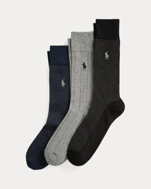 폴로 랄프로렌 Patterned Trouser Sock 3-Pack