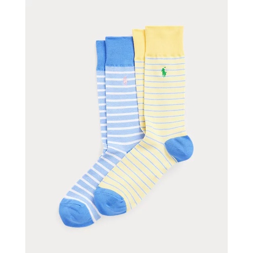 폴로 랄프로렌 Striped Trouser Sock 2-Pack