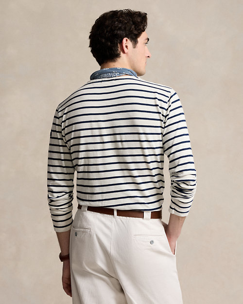 폴로 랄프로렌 Classic Fit Striped Slub Jersey Shirt