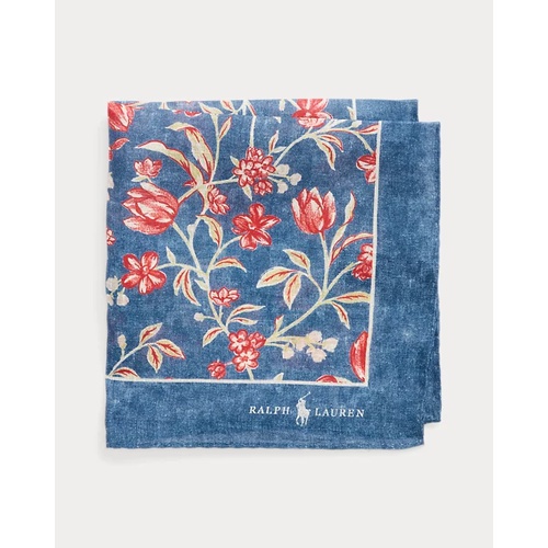 폴로 랄프로렌 Floral-Print Linen Pocket Square