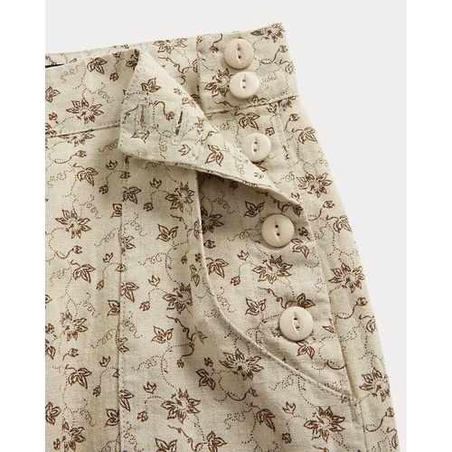 폴로 랄프로렌 Floral-Print Seeded Linen Pant