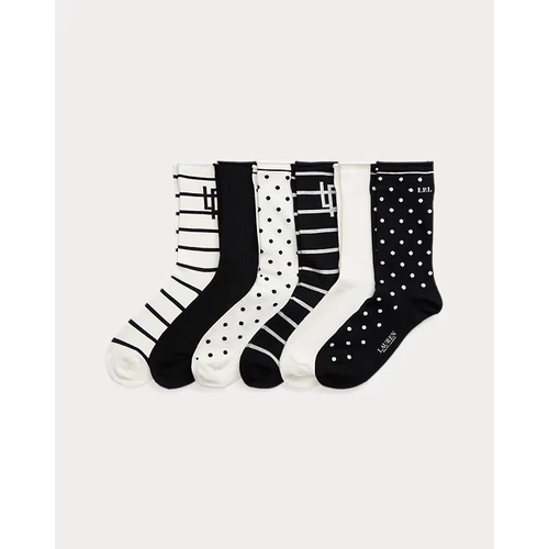 폴로 랄프로렌 Patterned Stretch Roll-Top Sock 6-Pack