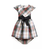 Baby Girls Plaid Fit and Flare Dress & Bloomer