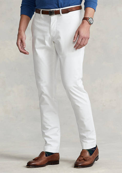 Washed Stretch Slim Fit Chino Pants