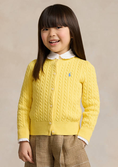 Girls 2-6x Mini-Cable Cotton Cardigan