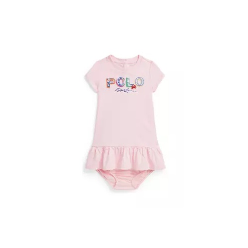 폴로 랄프로렌 Baby Girl Tropical Logo Cotton T-Shirt Dress and Bloomer
