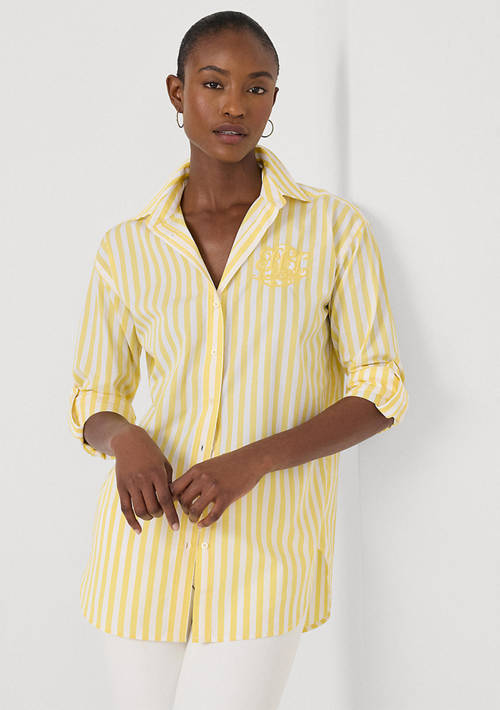 폴로 랄프로렌 Oversize Striped Cotton Broadcloth Shirt