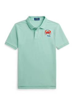 폴로 랄프로렌 Boys 8-20 Crab Embroidered Cotton Mesh Polo Shirt