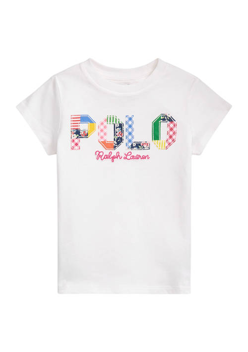 폴로 랄프로렌 Girls 2-6x Mixed Logo Cotton Jersey T-Shirt