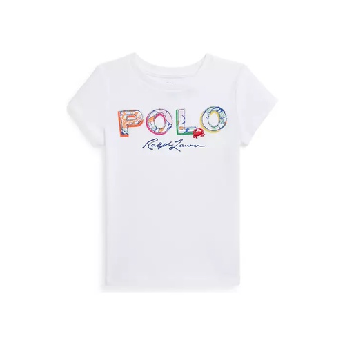 폴로 랄프로렌 Girls 2-6x Tropical Logo Cotton Jersey T-Shirt