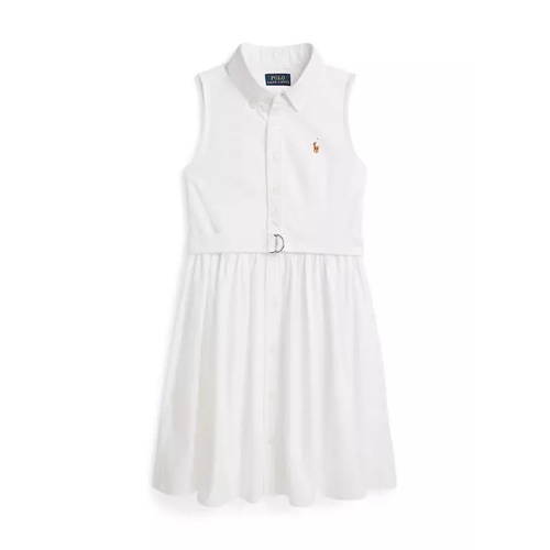 폴로 랄프로렌 Girls 7-16 Belted Cotton Oxford Shirtdress