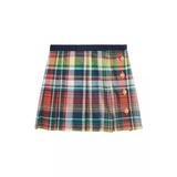 Girls 2-6x Pleated Cotton Madras Skirt