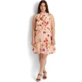 LAUREN Ralph Lauren Plus Size Floral Chiffon Sleeveless Dress