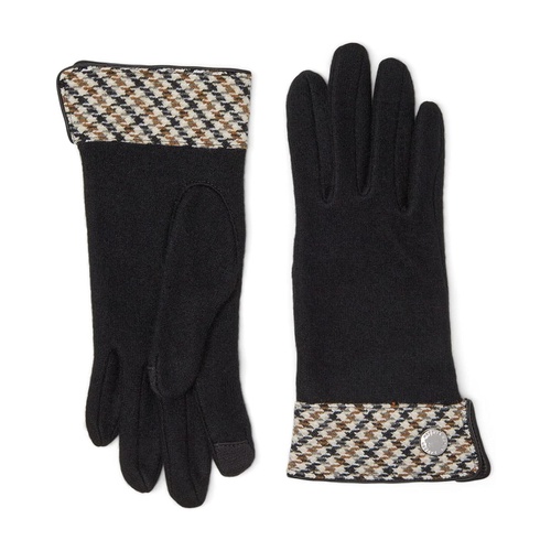 폴로 랄프로렌 LAUREN Ralph Lauren Check Cuff Knit Touch Gloves