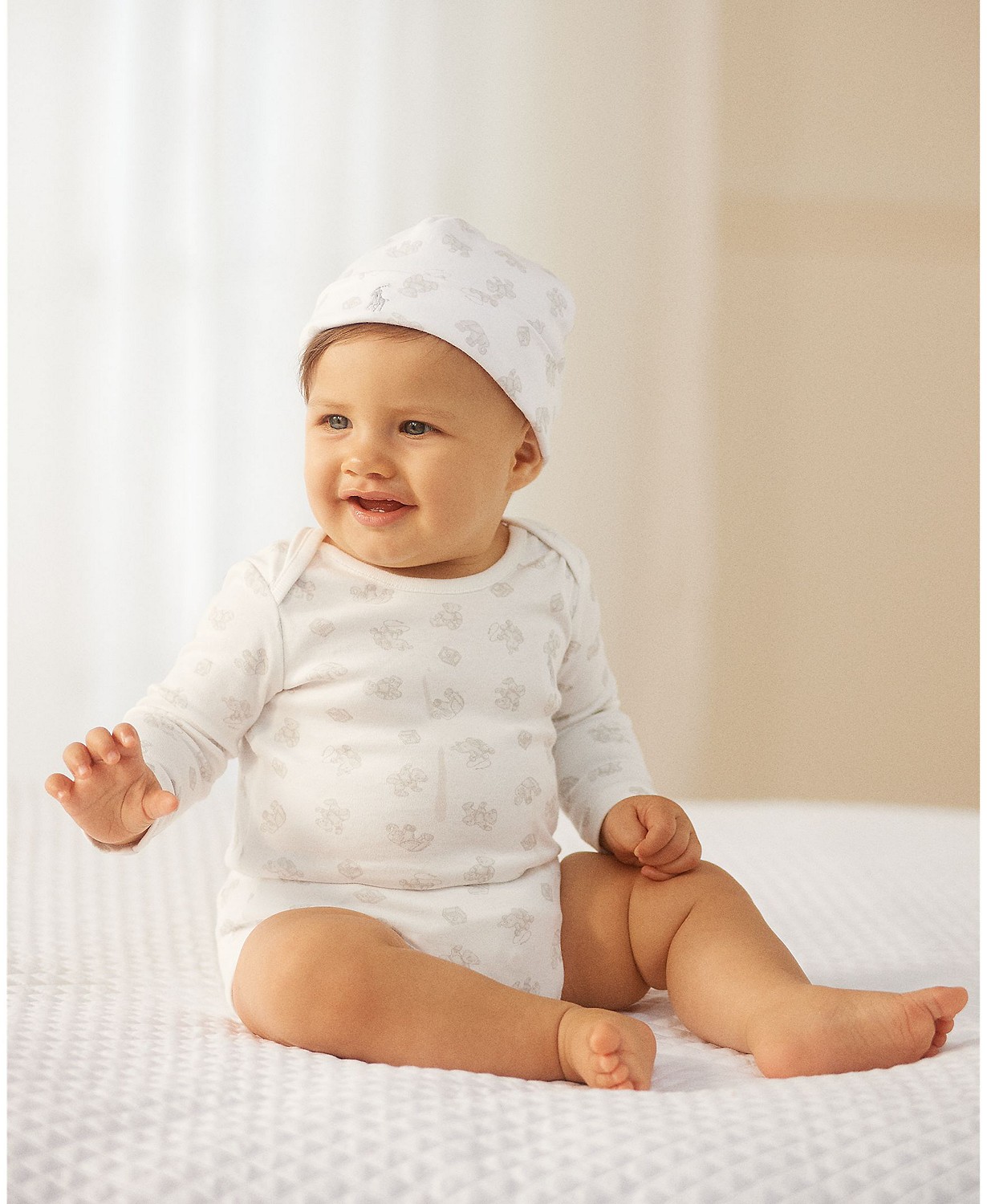 Baby Boys Bear-Print Organic Cotton Bodysuit