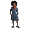 Toddler and Little Girls Belted Cotton Chino Shirtdress