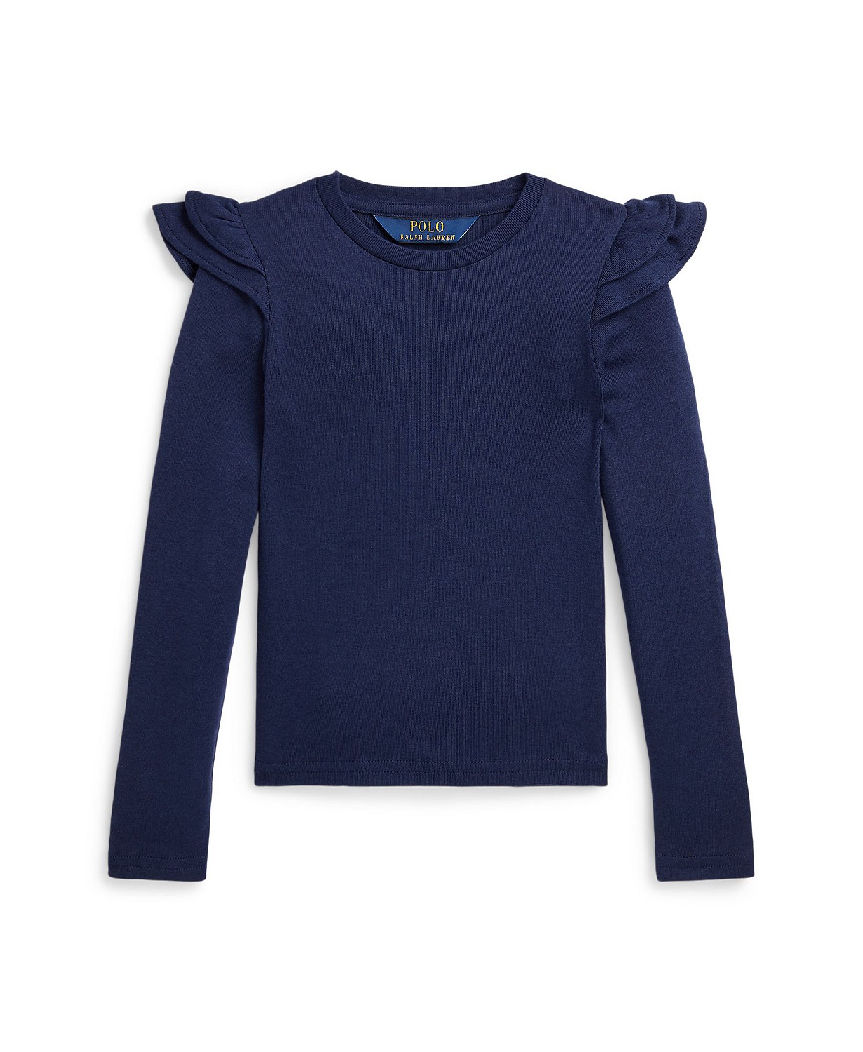 Toddler and Little Girls Ruffled Cotton-Modal Long-Sleeve T-shirt