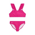 Toddler and Little Girls Cable-Knit Ruffled Two-Piece Swimsuit