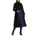 Womens Wool Blend Maxi Belted Wrap Coat