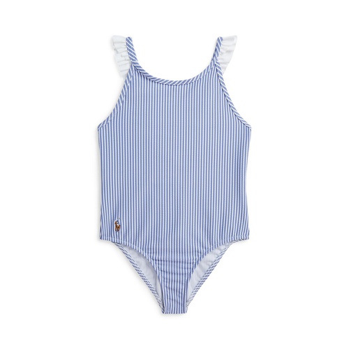 폴로 랄프로렌 Toddler and Little Girls Seersucker-Print One-Piece Swimsuit