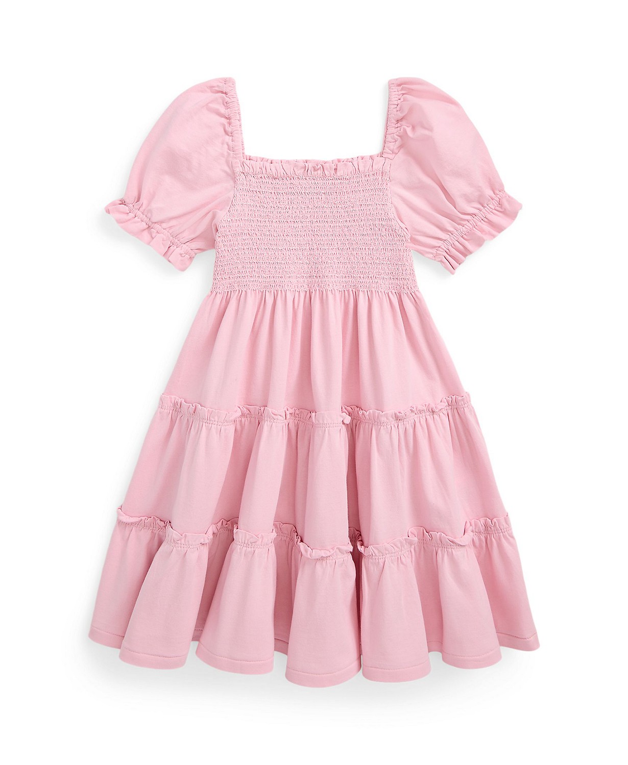 Toddler and Little Girls Smocked Cotton Jersey Dress