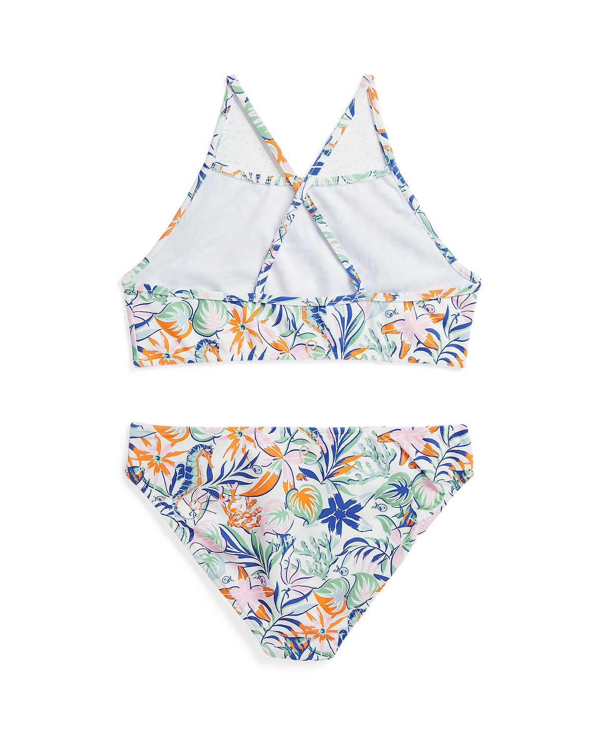 폴로 랄프로렌 Big Girls Tropical-Print Two-Piece Swimsuit