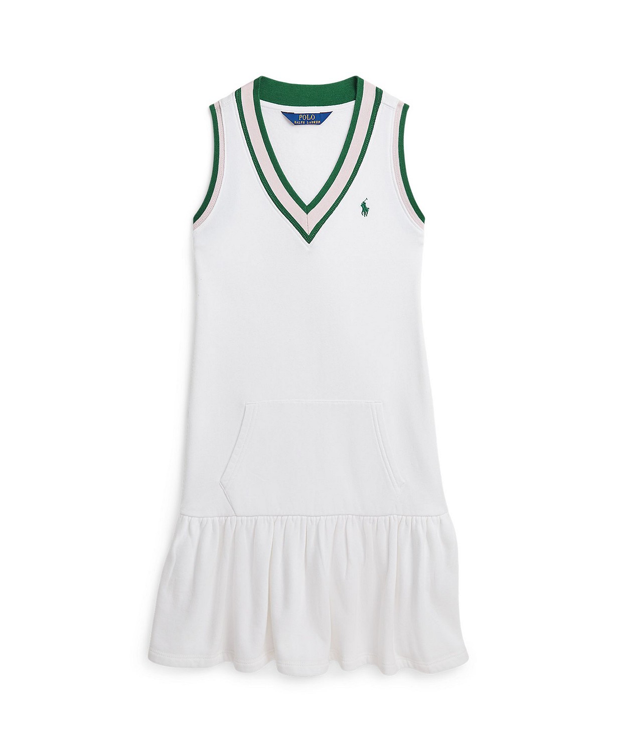 Big Girls Cricket-Stripe Cotton Terry Dress