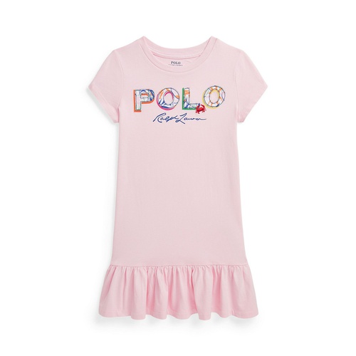 폴로 랄프로렌 Toddler and Little Girls Tropical-Logo Cotton Jersey T-shirt Dress