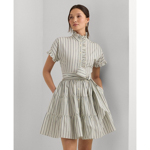폴로 랄프로렌 Womens Striped Cotton Broadcloth Shirtdress
