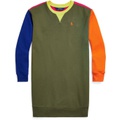 Polo Ralph Lauren Kids Color-Blocked Spa Terry Sweatshirt Dress (Big Kids)