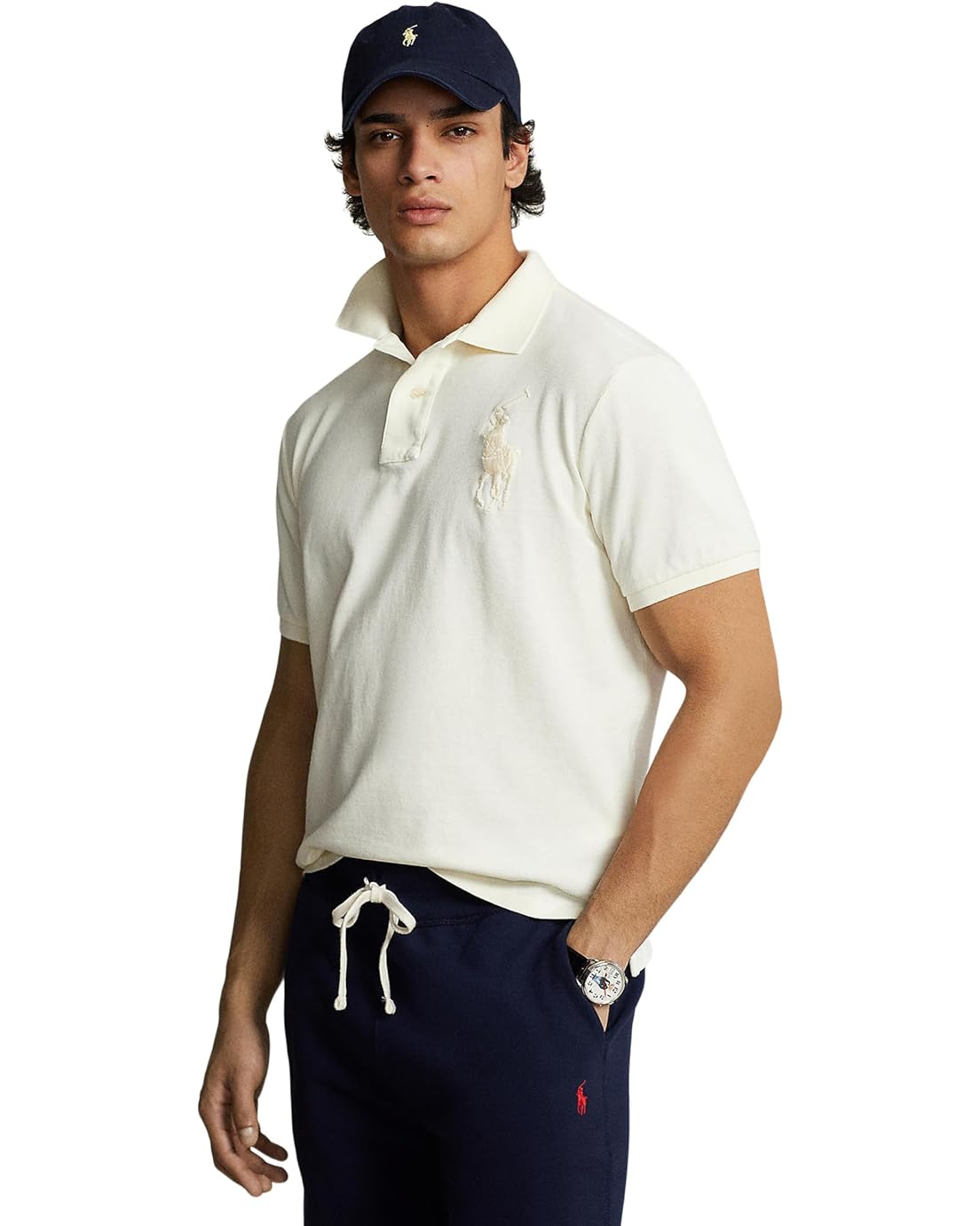 Polo Ralph Lauren Custom Slim Fit Big Pony Mesh Polo Shirt