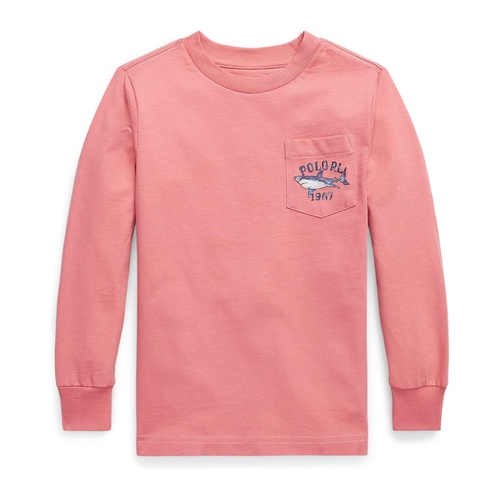 폴로 랄프로렌 Polo Ralph Lauren Kids Logo Cotton Long Sleeve Pocket Tee (Little Kids)