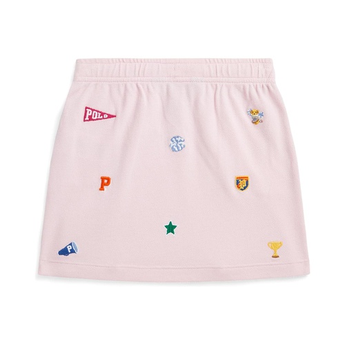 폴로 랄프로렌 Polo Ralph Lauren Kids Collegiate-Icon Mesh Skirt (Toddler/Little Kids)