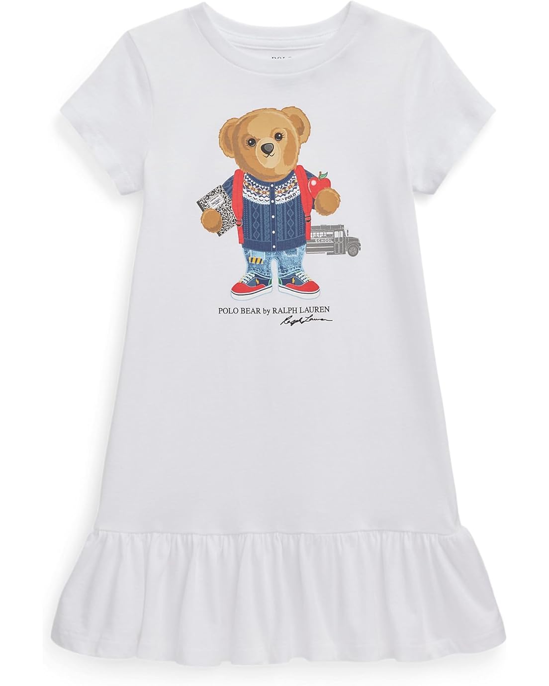 폴로 랄프로렌 Polo Ralph Lauren Kids Logo Cotton Jersey Tee Dress (Little Kids)