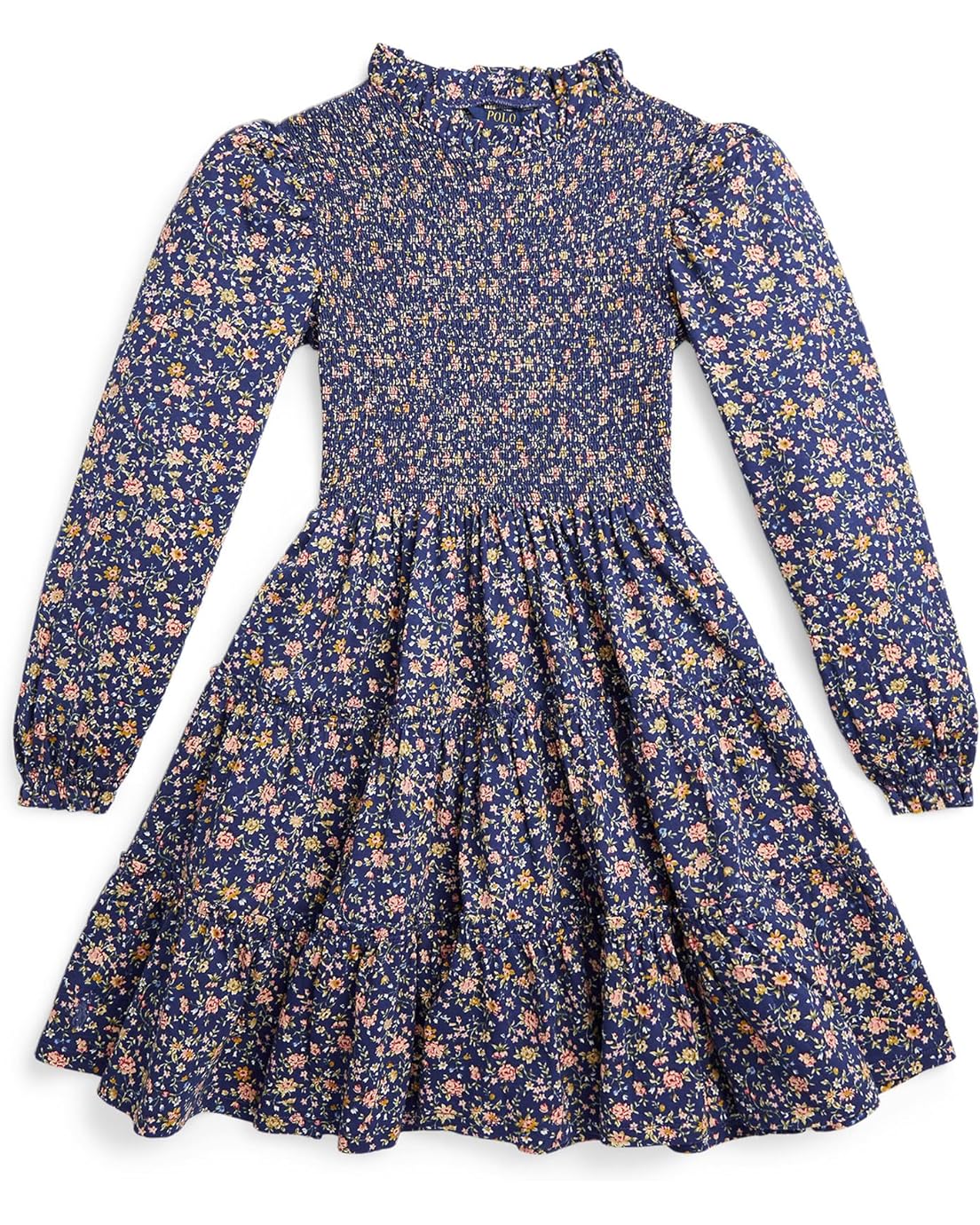 폴로 랄프로렌 Polo Ralph Lauren Kids Floral Smocked Cotton Jersey Dress (Big Kids)