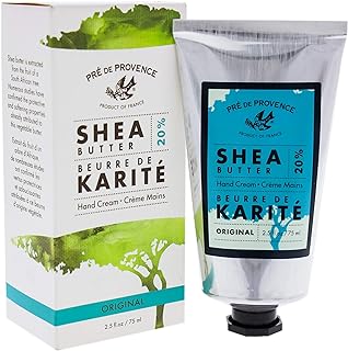 Pre de Provence 20% Natural Shea Butter Hand Cream, For Repairing, Soothing, & Moisturizing Dry Skin, Original Scent, 2.5 oz (5673)