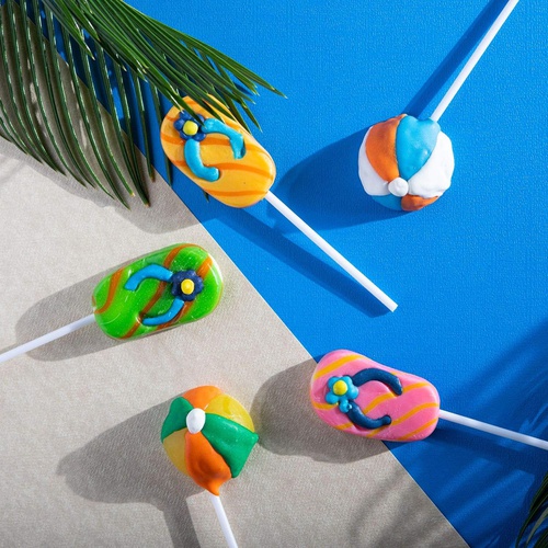  Prextex Beach Themed Lollipops Beach Accessories Shaped Suckers Pack of 12 Pops for Beach and Poolside Birthday Party Favor or Parties Decoration