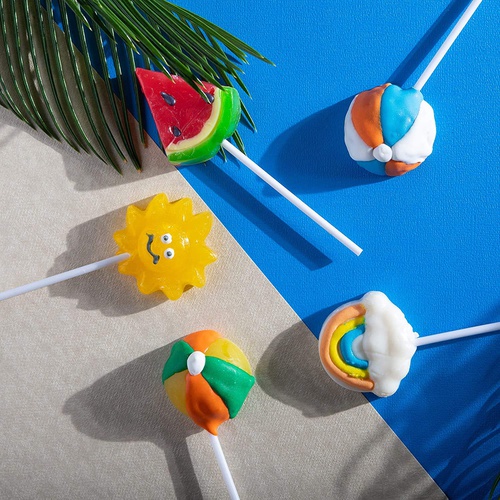  Prextex Summer Themed Lollipops Summer Outdoor Accessories Shaped Suckers Pack of 12 Pops for Beach and Poolside Birthday Party Favor or Parties Decoration