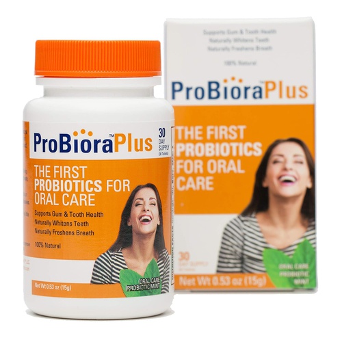 ProBiora Health ProBioraPlus Oral-Care Probiotic Mints Supports Healthy Teeth & Gums Freshens Breath Whitens Teeth ProBiora3 Technology with 3 Probiotic Strains Native to The Mouth 30 Day Supply (