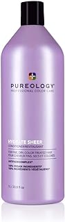 Pureology | Hydrate Sheer Moisturizing Conditioner | For Fine, Color Treated Hair | Lightweight | Sulfate-Free | Silicone-Free | Vegan
