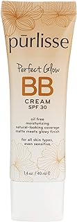 purlisse BB Tinted Moisturizer Cream SPF 30 - BB Cream for All Skin Types - Smooths Skin Texture, Evens Skin Tone - 1.4 Ounce (TAN DEEP)