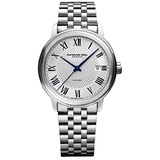 Raymond Weil Mens Maestro Stainless Steel Swiss-Automatic Watch with Stainless-Steel Strap, Silver, 20 (Model: 2237-ST-00659)