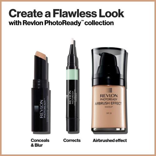  Revlon PhotoReady Concealer Stick, Creamy Medium Coverage Color Correcting Face Makeup, Light Medium (003), 0.16 oz