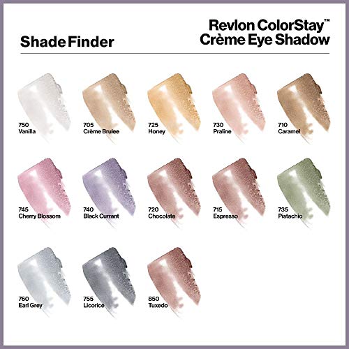  Revlon Colorstay Creme Eye Shadow, Longwear Blendable Matte or Shimmer Eye Makeup with Applicator Brush in Silver Brown, Espresso (715)