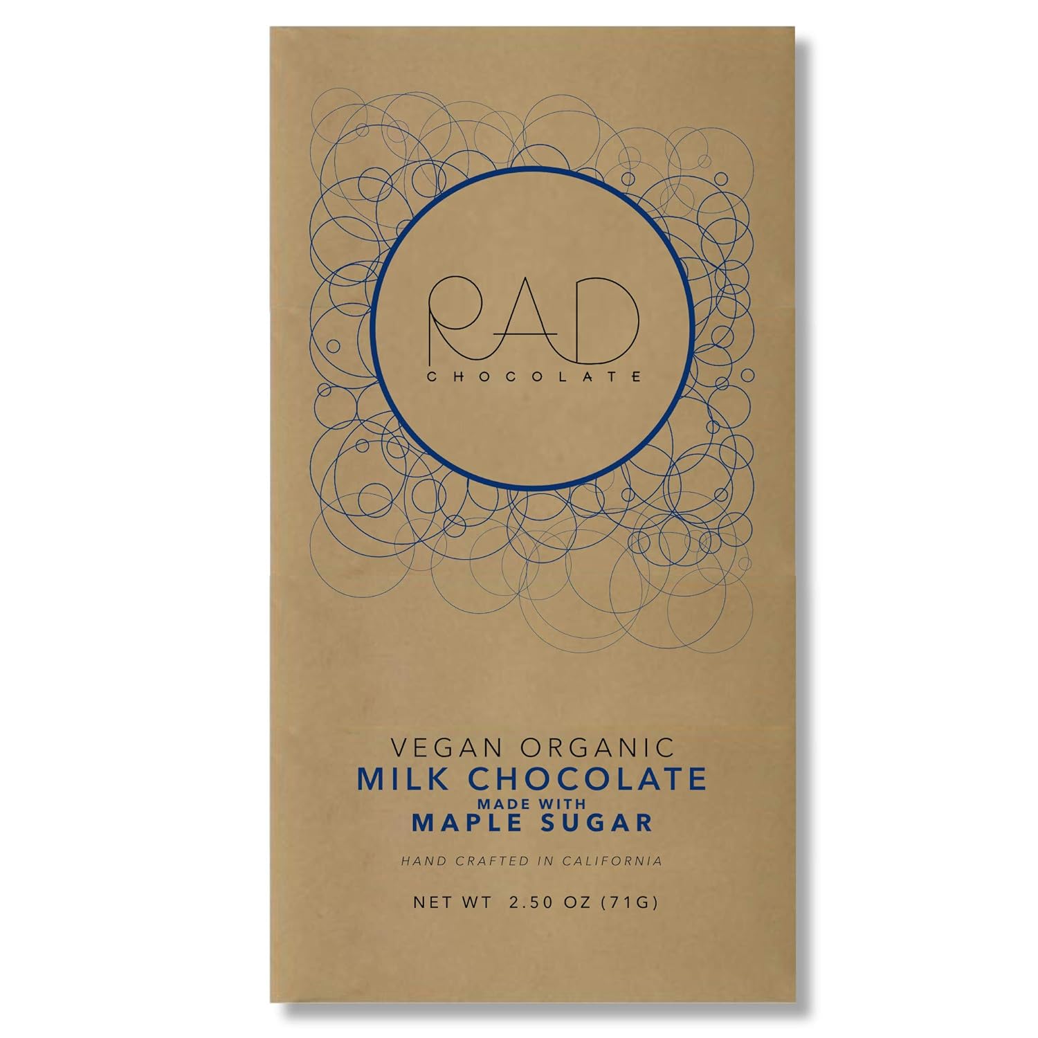 Rad Chocolate Vegan Milk Chocolate Maple Sugar | 3 pack | Certified Organic | Gluten & Soy Free Chocolate | Paleo Friendly