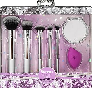 Real Techniques Makeup Brush Set, With Miracle Complexion Blender Beauty Sponge and Compact Hand Mirror