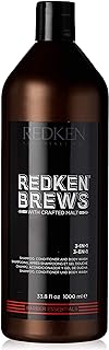 Redken Brews 3-IN-1 Shampoo For Men, Shampoo, Conditioner And Body Wash